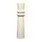 2.5ft. Cream Metal Tall Art Deco Fluted Floor Vase